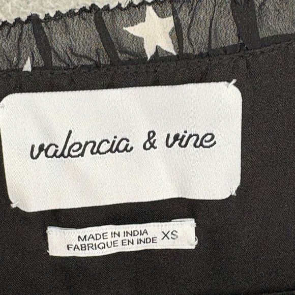 Valencia & Vine Star Print Pleated Mini Dress Black White XS Galaxy Celestial - Picture 14 of 14